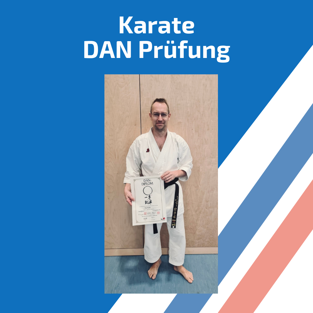 Karate-Trainer Tino mit DAN-Diplom